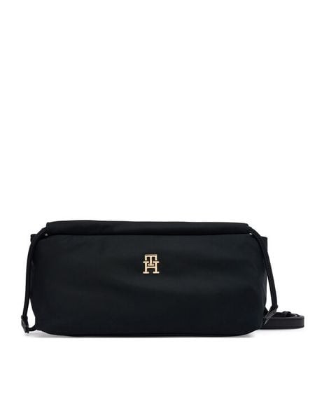 Tommy Hilfiger Torebka AW0AW19174 Czarny. Czarne listonoszki Tommy Hilfiger, bez wzorów, z materiału, bez dodatków. Za 329.99 zł.