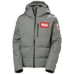 Damska kurtka narciarska z kapturem Helly Hansen Kvitfjell Race. Szare kurtki narciarskie Helly Hansen, l, bez wzorów, z dzianiny, z kapturem, narciarskie. Za 1,612.00 zł.