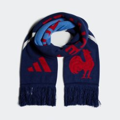 Szalik kibica francuskiej drużyny rugby – szalik FFR. Białe szaliki i kominy adidas, bez wzorów, z bawełny. Za 139.99 zł.