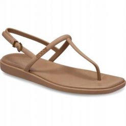 Japonki Dla Dorosłych Crocs Miami Thong Flip. Brązowe japonki Crocs, bez wzorów, z materiału. Za 199.99 zł.