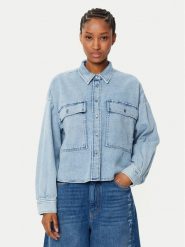 Weekend Max Mara Koszula jeansowa Zemira 2515111151 Niebieski Boxy Fit. Niebieskie koszule Weekend Max Mara, bez wzorów, z bawełny, bez kołnierzyka, bez ramiączek. Za 609.99 zł.