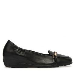 Półbuty HÖGL. Czarne półbuty wsuwane Högl, bez wzorów, bez obcasa, na koturnie. Za 799.99 zł.