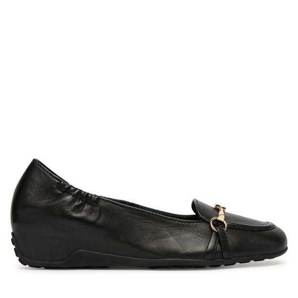 Półbuty HÖGL. Czarne półbuty wsuwane Högl, bez wzorów, bez obcasa, na koturnie. Za 799.99 zł.