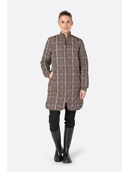 Ilse Jacobsen Płaszcz pikowany w kolorze szarobrązowym ze wzorem rozmiar: 38. Brązowe płaszcze Ilse Jacobsen, bez wzorów, bez kaptura. Za 272.95 zł.