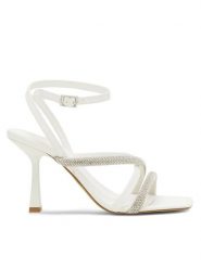 JENNY Sandały WYL04120-1 Biały. Białe sandały Jenny, bez wzorów, z syntetyku, bez obcasa, na szpilce, bez zapięcia. Za 139.99 zł.