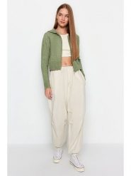 Trendyol Kardigan w kolorze zielonym rozmiar: M. Zielone swetry Trendyol, m, bez wzorów, bez ramiączek. Za 73.99 zł.