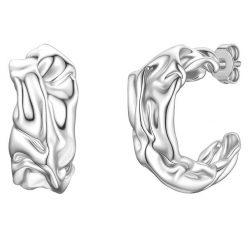 Yokoamii Kolczyki z mosiadzu w srebrze 1 ct Damski. Szare kolczyki Yokoamii, posrebrzane. Za 159.99 zł.