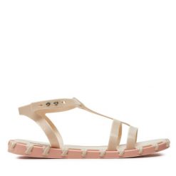 Sandały Melissa. Brązowe sandały Melissa, bez wzorów, bez obcasa, na płaskiej podeszwie, bez zapięcia. Za 299.99 zł.