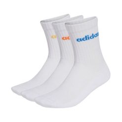 Skarpety adidas Cushioned Linear Crew 3 pary białe. Białe skarpetki adidas, bez wzorów. Za 35.00 zł.