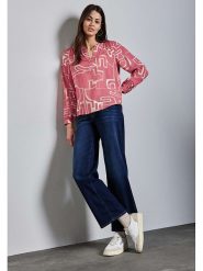 Street One Bluzka w kolorze jasnoróżowym rozmiar: 42. Różowe bluzki Street One, bez wzorów, z wiskozy, street, bez kołnierzyka, bez ramiączek. Za 65.54 zł.