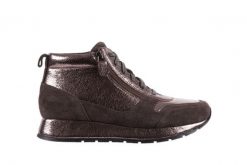 Trampki Bayla-018 SW-1710 Grey Pewter, Srebrny, Skóra naturalna - 40. Szare trampki Bayla, z aplikacjami, z jeansu, bez zapięcia. W wyprzedaży za 134.10 zł.