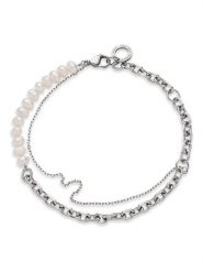 Paul Hewitt Bransoletka z perłami rozmiar: onesize. Białe bransoletki paul hewitt, z perłą, ze stali. Za 204.96 zł.