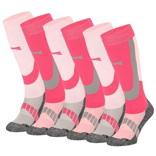 Skarpety narciarskie Xtreme, 6 par, Multi Różowy. Czerwone skarpetki XTREME SOCKSWEAR, bez wzorów, z materiału. Za 255.84 zł.