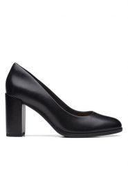 Clarks Czółenka Freva85 26170968 Czarny. Czarne czółenka Clarks, bez wzorów, ze skóry, bez obcasa, bez zapięcia. Za 309.99 zł.