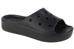 Crocs Classic Platform Slide W Kapcie Damskie. Czarne kapcie Crocs, bez wzorów, z materiału. Za 275.00 zł.