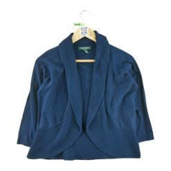 Second life - Kardigan damski w kolorze granatowym - Stan bardzo dobry. Niebieskie swetry Ralph Lauren, m, bez wzorów, bez ramiączek. Za 59.60 zł.