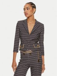 Elisabetta Franchi Marynarka GI-S85-46E2 Czarny Regular Fit. Czarne marynarki i żakiety Elisabetta Franchi, s, bez wzorów, z syntetyku, bez ramiączek. Za 1,539.00 zł.
