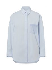 BOSS Orange Damska bluzka koszulowa - Bonsta Kobiety Bawełna niebieski jednolity, 36. Niebieskie bluzki BOSS Orange, bez wzorów, z bawełny, bez kołnierzyka, bez ramiączek. Za 749.95 zł.