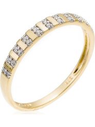 DIAMANTA Złoty pierścionek "Linéa" z diamentami rozmiar: 50. Białe pierścionki DIAMANTA, z diamentem, złote. Za 1,304.99 zł.