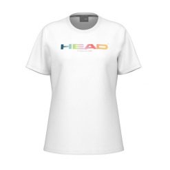Koszulka damska Head Rainbow. Białe t-shirty sportowe Head, bez wzorów, bez ramiączek, tenisowe. W wyprzedaży za 153.00 zł.