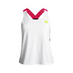 Bluzka Isabel: Komfort i styl podczas treningów. Lekka, oddychająca i szybkoschn. Białe bluzki IZAS, bez wzorów, bez kołnierzyka, bez ramiączek. Za 160.83 zł.