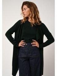 AUTHENTIC CASHMERE Kaszmirowy kardigan "Chésery" w kolorze ciemnozielonym rozmiar: L. Zielone swetry AUTHENTIC CASHMERE, l, bez wzorów, z kaszmiru, bez ramiączek. Za 299.37 zł.