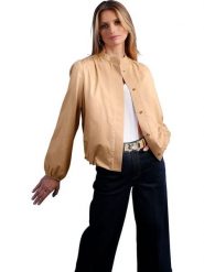 Heine Kurtka przejściowa w kolorze beżowym rozmiar: 40. Brązowe kurtki Heine, bez wzorów, z bawełny, bez kaptura. Za 104.99 zł.