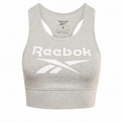 Top Sportowy Damski Reebok BRALET GR9393 Szary. Białe biustonosze sportowe Reebok, bez wzorów, do biegania. Za 59.99 zł.