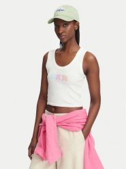 Billabong Top Block Party EBJZT00442 Biały Regular Fit. Białe topy Billabong, xl, bez wzorów, z bawełny, bez kołnierzyka, bez ramiączek. Za 119.99 zł.