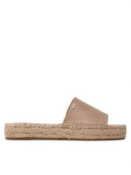 DKNY Espadryle K1304618 Beżowy. Brązowe espadryle DKNY, bez wzorów, ze skóry, bez obcasa. Za 819.99 zł.