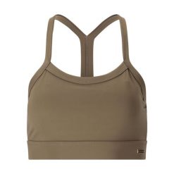 Biustonosz dla kobiet Athlecia Bloom V2. Brązowe biustonosze sportowe Athlecia, bez wzorów, na fitness i siłownię. Za 156.50 zł.