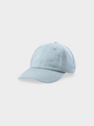 4F Czapka z daszkiem strapback uniseks - turkusowa L/XL. Niebieskie czapki z daszkiem 4f, bez wzorów, z bawełny, sportowe. W wyprzedaży za 29.99 zł.