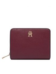 Tommy Hilfiger Portfel Th Icon Med Za W/ Flap Seasonal AW0AW18758 Bordowy. Czerwone portfele Tommy Hilfiger, bez wzorów, ze skóry. Za 249.99 zł.