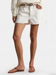 Polo Ralph Lauren Szorty jeansowe 211A12972001 Biały Straight Fit. Białe szorty Polo Ralph Lauren, bez wzorów, z bawełny. Za 689.99 zł.