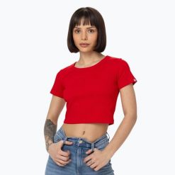 Koszulka damska Pitbull Cropped. Czerwone t-shirty sportowe PITBULL, l, bez wzorów, bez ramiączek. Za 64.99 zł.