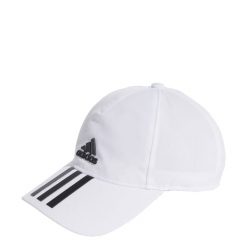 Czapka z daszkiem adidas Aeroready 3-Bandes. Białe czapki z daszkiem adidas, bez wzorów, sportowe. W wyprzedaży za 92.00 zł.
