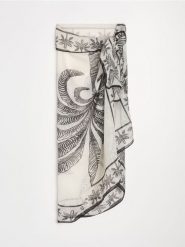 Duże pareo chusta z nadrukiem - wielobarwny. Chusty Sinsay, bez wzorów. Za 19.99 zł.