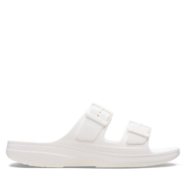 Klapki Crocs. Białe klapki Crocs, bez wzorów, bez obcasa, bez zapięcia. Za 169.99 zł.
