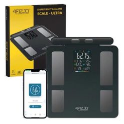 Waga łazienkowa z analizą ciała ULTRA 4FIZJO. Czarne wagi łazienkowe 4FIZJO. Za 155.99 zł.