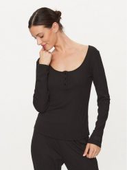 Guess Bluzka O3BP01 KBXB2 Czarny Slim Fit. Czarne bluzki Guess, m, z aplikacjami, z syntetyku, bez kołnierzyka, bez ramiączek. Za 99.99 zł.