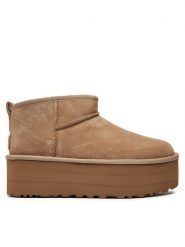 Ugg Śniegowce Classic Ultra Mini Platform 1135092 Beżowy. Brązowe śniegowce UGG, bez wzorów, ze skóry, bez zapięcia. Za 659.00 zł.