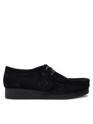 Clarks Półbuty Wallabee Evo Sh 26174746 Czarny. Czarne półbuty wsuwane Clarks, bez wzorów, ze skóry, bez obcasa, na płaskiej podeszwie. Za 429.99 zł.