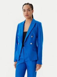 Morgan Marynarka 251-VPKY.F Niebieski Slim Fit. Niebieskie marynarki i żakiety Morgan, bez wzorów, z syntetyku, bez ramiączek. Za 499.99 zł.