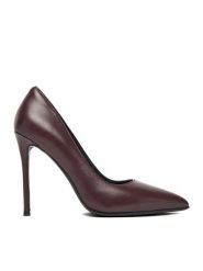 Eva Minge Szpilki EO-ELAINA-E134-20A-Y021X Bordowy. Czerwone szpilki Eva Minge, bez wzorów, ze skóry, bez obcasa, na szpilce, bez zapięcia. Za 319.99 zł.