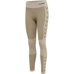 Damskie legginsy mid-rise Hummel Clea. Brązowe legginsy Hummel, bez wzorów, sportowe. Za 212.00 zł.