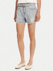 TWINSET Szorty jeansowe 251TT2262 Niebieski Slim Fit. Niebieskie szorty Twinset, bez wzorów, z bawełny. Za 929.99 zł.