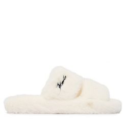 Kapcie KARL LAGERFELD. Białe kapcie KARL LAGERFELD, bez wzorów. Za 439.99 zł.