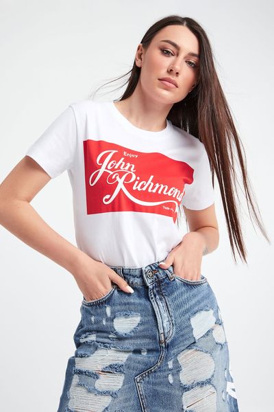 T-shirt Smcallin JOHN RICHMOND. T-shirty John Richmond, s, bez wzorów, bez kołnierzyka, bez ramiączek. W wyprzedaży za 207.57 zł.