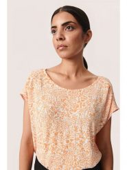 Soaked in Luxury Bluzka w kolorze brzoskwiniowym rozmiar: XS. Pomarańczowe bluzki Soaked in Luxury, s, bez wzorów, z wiskozy, klasyczne, bez kołnierzyka, bez ramiączek. Za 78.99 zł.