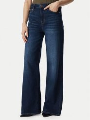 Guess Jeansy W6YA82 D1334 Granatowy Wide Leg. Niebieskie jeansy Guess, z aplikacjami, z jeansu. Za 524.99 zł.